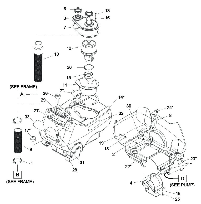 Windsor Clipper 12 Solution Tank & Vacuum